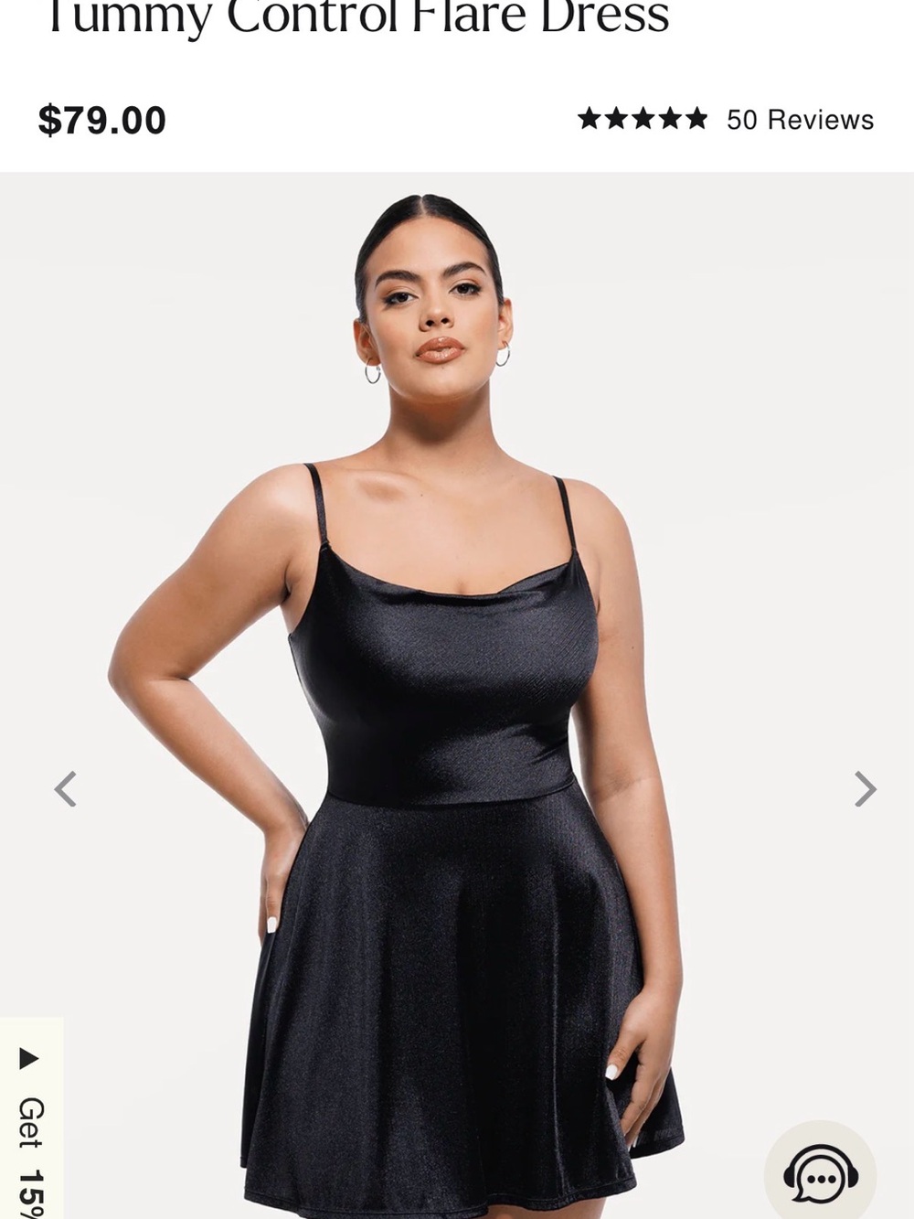 Popilush Shapewear Strappy Cowl Neck Tummy Control Flare Dress